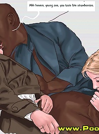 Interracial cuckold comics - the girl nailed by two black cock in cunt and ass