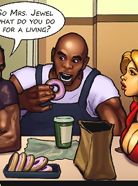 White cartoon pussy is so tight for monster black phallus