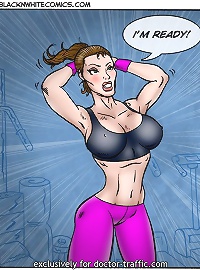 I must say I didn't think my trainer would be such a hunk on these cartoon porn comics