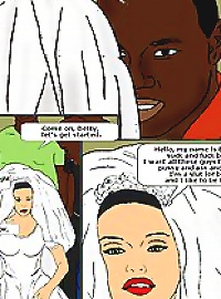 A sexy white bride was given as prey to three depraved interracial toon easy riders
