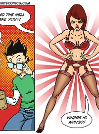 Interracial sexy cartoons. Horny mayor insert his fat white cock deep into ebony girls throat